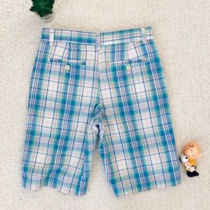 Vineyard Vines Green Blue Plaid Shorts Medium